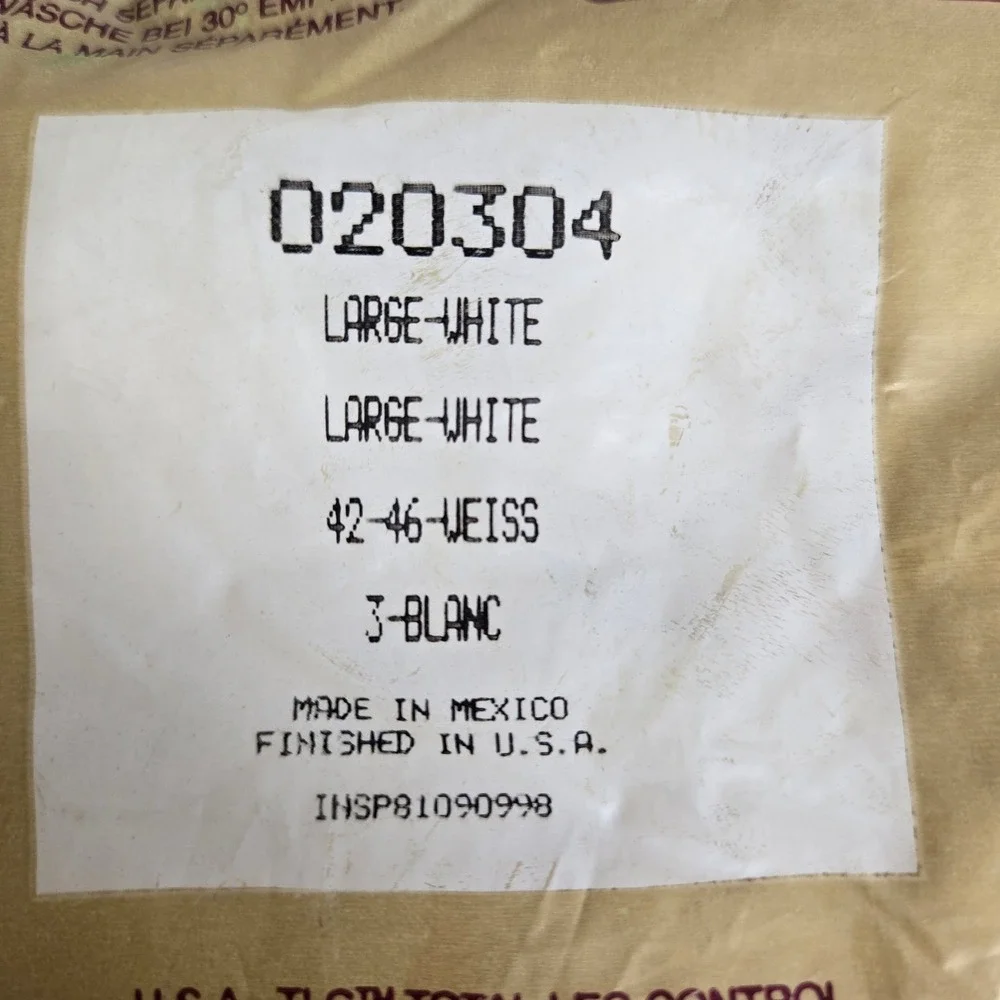 Silkies TLC Support Pantyhose Lot of‎ 6 Vintage, Nylon Spandex, White Large, New